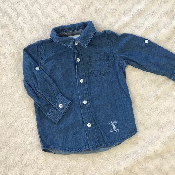 Little Wonders Other - Little Wonders Locally Grown Chambray Shirt 9-12M